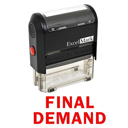 FINAL DEMAND Self Inking Bill Collection Stamp in Red Ink Walmart