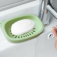 thumbnail image 4 of Large Soap Box | Double Layer Drainable Soap Holder | Plastic Soap Tray for Bathroom Shower Gym Travel | Removable Easy Clean Design | 15.5x11x4cm | Green or Blue | 1 Piece | Storage Organizer, 4 of 6