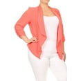 thumbnail image 3 of Plus Size Women's Trendy Style Open Front Solid Cardigan, 3 of 4