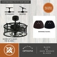 thumbnail image 4 of Vaxcel Humboldt Black Industrial Ceiling Fan with LED Light Kit and Remote, 4 of 7