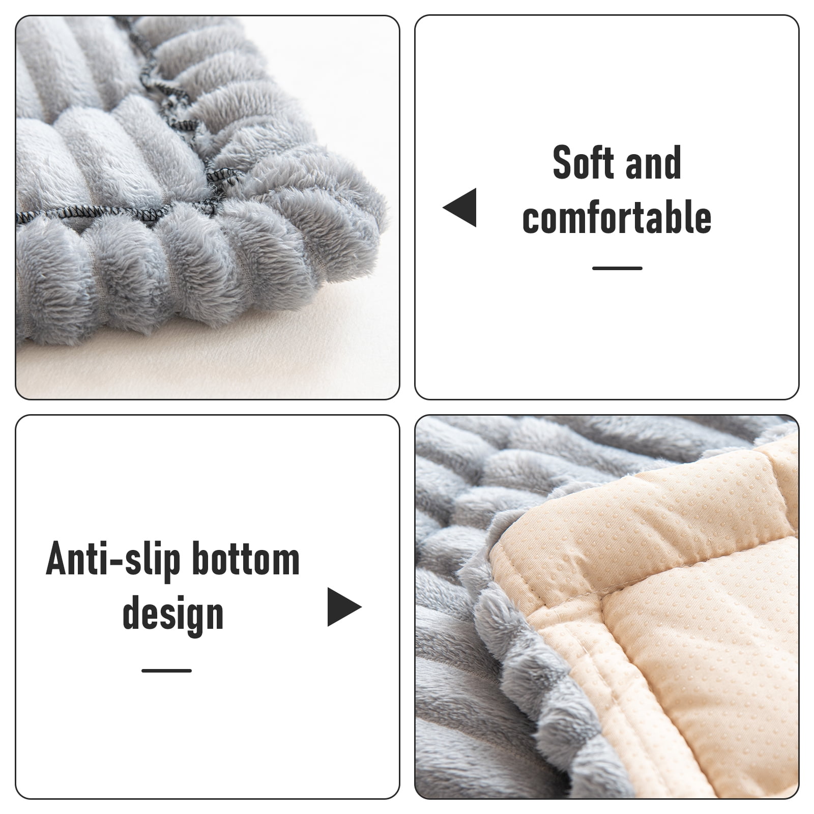 Eurhowing Pet Couch Cover Waterproof, Non Slip Plush Sofa Slipcover for Couch, Bed, Floor, Fuzzy Blanket Mat Furniture Protector for Dogs Cats (28x59in, Gray)