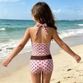 thumbnail image 5 of RFQWOVSR Girls Polka Dot Tankini 2 Piece Swimsuit Backless Boyshorts Summer Vacation Swimwear 15-16 Years, 5 of 5