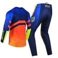thumbnail image 5 of Willbros Men's Dirt Bike Gear Set Motocross Jersey Pants Combo MX Suit Enduro Riding Off-road Adult Blue Orange (Jersey XXXL Pants 40), 5 of 5