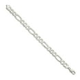 thumbnail image 2 of 925 Sterling Silver 9.7mm Figaro Link Chain Bracelet, 2 of 3