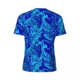 thumbnail image 6 of T Shirt For Men Blue Neon Paint Gym Summer Abstract Liquid Funny T-Shirts Popular Tshirt For Men Des, 6 of 7