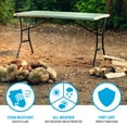 thumbnail image 6 of Lifetime 5 Foot Rectangle Fold-in-Half Table, Indoor/Outdoor Residential, Boulder Gray (80939), 6 of 18