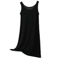 thumbnail image 5 of AHMOMEI Women's Tank Nightgown Sleeveless Sleepwear Scoop Neck Full Slip Chemise Nightdress Black M, 5 of 5