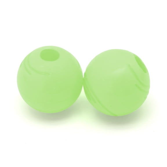 Chew King By Mammoth Dog Toy Glow in the Dark All-Natural Rubber Fetch Balls, Yellow, 2 Pack Set, 2.5", Medium