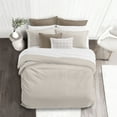thumbnail image 3 of Basic Ticking Stripes Walnut Duvet Cover Set Full, 3 of 5