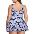 thumbnail image 4 of Plus Size Two Piece Swim Dress with Boyshorts for Women Mesh Tankini Swimsuits Flowy Bathing Suits, 4 of 4
