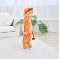 thumbnail image 4 of Baby Leopard Fleece Jumpsuit Toddler Funny Halloween Animal Onesie Infant Boys Girls Cute Plush One Piece Hooded Outfit, 4 of 9