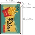 thumbnail image 2 of French Fries Tin Sign Metal Food Sign Vintage Funny Sign for Home Coffee Restaurant Bar Sign 12 x 8 Inch Colorful, 2 of 7