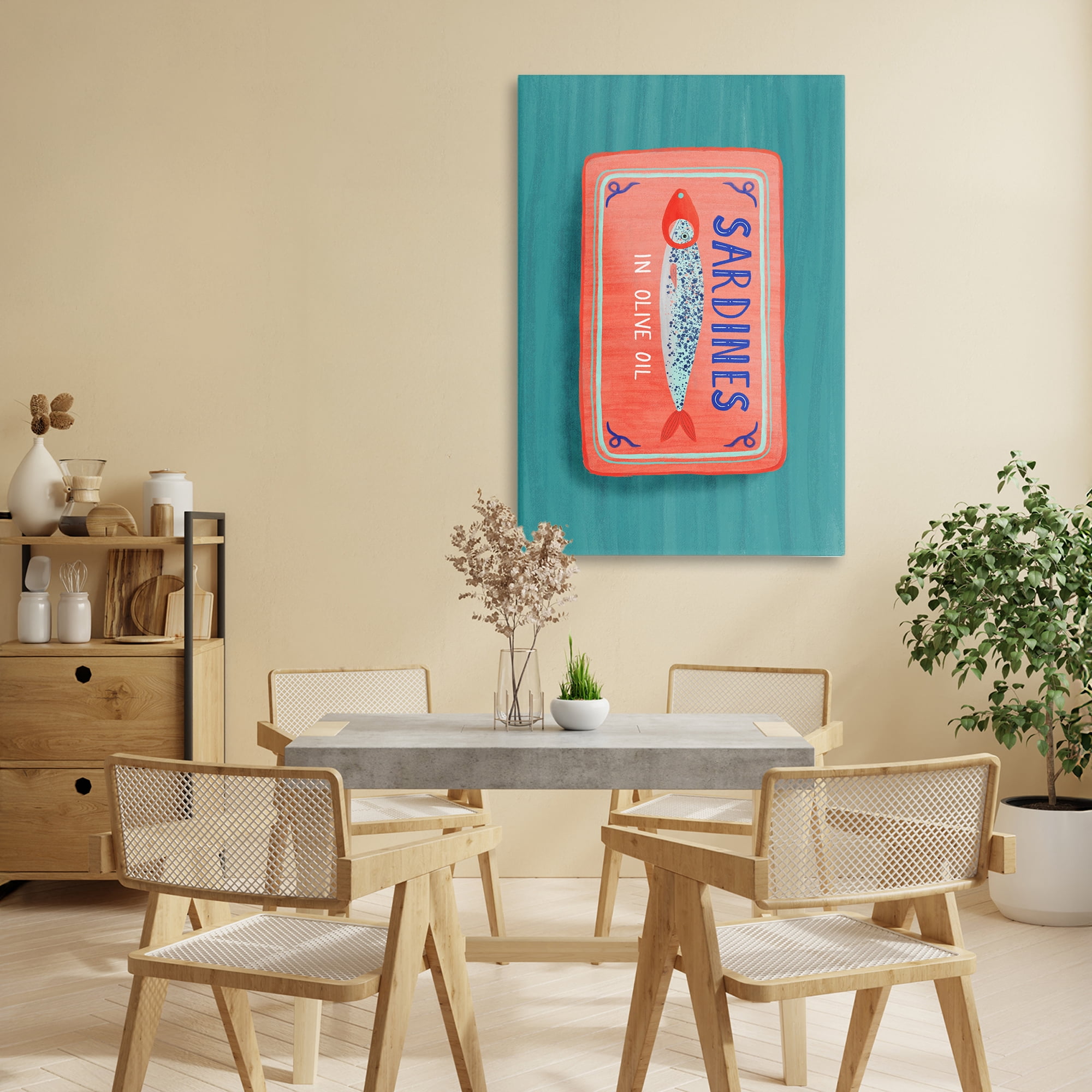 Stupell Industries Sardines Olive Oil Seafood Canvas Wall Art, design by Metka Hiti
