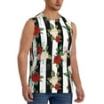 thumbnail image 2 of Daiia Rose Flowers Printed Men's Tank Tops,Casual Soft Sleeveless Gym Muscle Shirts Bodybuilding Tee-X-Large, 2 of 8