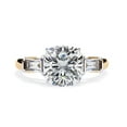 thumbnail image 2 of IGI Certified Lab Grown Diamond Engagement Ring | Center 8.5MM Cushion Cut 3 Stone Solitaire Anniversary Wedding Rings For Women In 18K Solid Rose Gold | F-G, VS-SI Quality (3.85 Ctw) Ring Size-6.5, 2 of 7