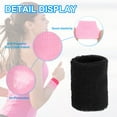 thumbnail image 3 of Uxcell Wrist Sweatbands Sports Wrist Bands for Men & Women Athletic Absorbent for Basketball Football Tennis Running Black, 3 of 6