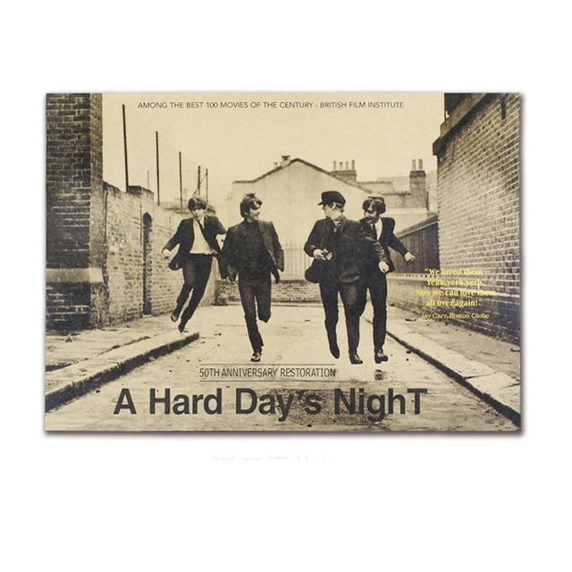 Póster de pared con diseño de anime de los Beatles, 51,5 x 36 cm, papel