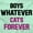 Mint Green, variant on Boys Whatever Cats Forever Funny Women's Graphic T Shirt Tees Brisco Brands S