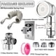 thumbnail image 3 of Sink Faucet Sprayer Attachment Set, Kitchen Bathroom Pet Bathing Shower Head with 9.8ft Hose and G1/2 / M22 / M24 Faucet Adapters, Hair Washing, Dog, 3 of 5