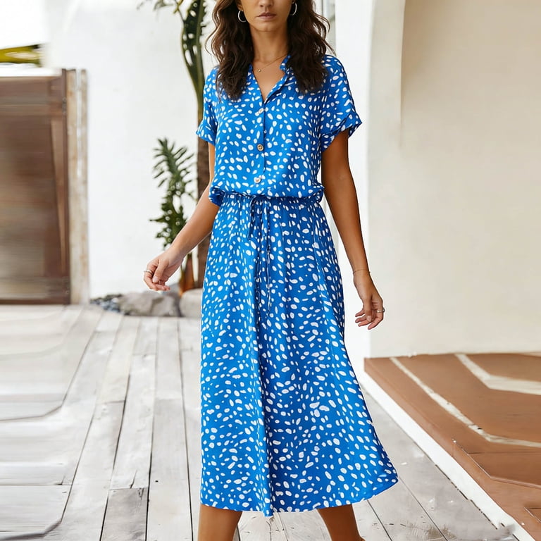 maxi women's summer dress Floral Summer Maxi Dress Floral Print / L
