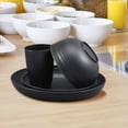 thumbnail image 5 of Wheat Straw Dinnerware Sets,Reusable Dinnerware,Unbreakable Dinner Plates for 4,Black Set 8pcs Plates, 4pcs Bowls, 4pcs Cups,and tableware,Microwave Dishwasher Safe, 5 of 7