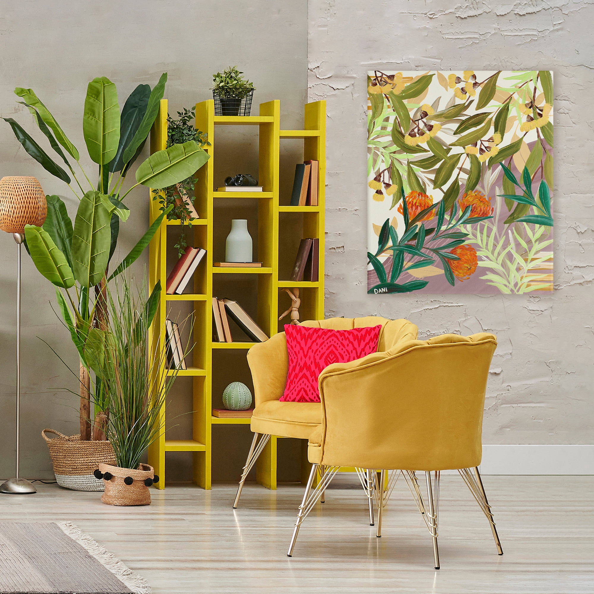 Stupell Industries Walk With Me Florals Canvas Wall Art, design by Dani Heyward