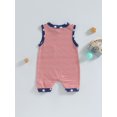 thumbnail image 4 of Hirigin Newborn Baby Boy Girl 4th of July Outfit Sleeveless American Flag Romper Jumpsuit 3 6 12 18 Months Independence Day Bodysuit, 4 of 7