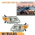 thumbnail image 2 of HOUGEET Headlight Assembly Fit for 2011-2017 Honda Odyssey, Headlamp Replacement Accessories Fit for 11-17 Honda Odyssey EX/EX-L/LX,Only For Halogen Model,W/bulbs (Chrome, Driver Passenger Side), 2 of 9