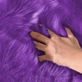 thumbnail image 5 of FUDAKUNA Soft Fluffy Faux Sheepskin Area Rugs Purple 24 x 39inches, Comfortable Shaggy Carpet Cushions for Living Room Bedroom, 5 of 7