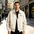 thumbnail image 6 of Mens Streetwear Functional Cargo Jacket, Lapel Button Zipper Pocket Outer Coat, Lightweight Windproof Casual Top, 6 of 6