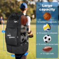 thumbnail image 2 of Bolsa de equipo deportivo ZHSX, bolsa grande de malla para balones de fútbol de 102 x 43 x 43 cm, 2 of 7