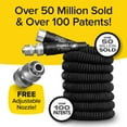 thumbnail image 3 of Pocket Hose Silver Bullet 100 ft Turbo Shot Nozzle Multiple Spray Patterns Expandable Garden Hose 3/4 in Solid Aluminum Fittings Lightweight and No-Kink, 3 of 9