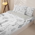 thumbnail image 3 of jejeloiu Ocean Navigation Sailboat Zipper Twin Comforter Sets with Fitted Sheet and 2 Pillowcases Kids,Sea Animal Whale Zipper Bedding Set For Boy,Reversible,4 Pieces, 3 of 7