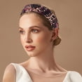 thumbnail image 2 of 1 Pc Banda de Pelo Ancha Floral Elegante con Nudo para Mujeres y Niñas Negra, 2 of 3