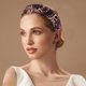 thumbnail image 2 of 1 Pc Banda de Pelo Ancha Floral Elegante con Nudo para Mujeres y Niñas Negra, 2 of 3