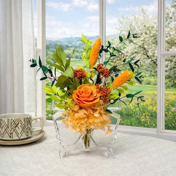 Acrylic Butterfly Vase for Home Decor, Clear Modern Flower Vase as Table Centerpiece, Decorative Accent for Living Room or Bedroom