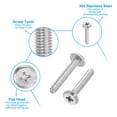 thumbnail image 3 of Uxcell Round Head Phillips Screws, 80 Pack M3-0.5 x 18mm 304 Stainless Steel 18-8 Full Thread, 3 of 7