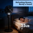 thumbnail image 5 of Pedestal Fan for Home, 2-in-1 Oscillating Fans for Table or Floor with Remote,5 Speeds,3 Timer,LED Light,140° Horizontal + 90° Vertical Standing Fan, 5 of 7