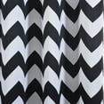 thumbnail image 3 of Efavormart 2 Panels White/Black Polyester Chevron Design Thermal Insulated Blackout Room Darkening Grommet Top Curtain 52"x84", 3 of 9