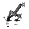 thumbnail image 1 of Rocelco Premium Height Adjustable Double Monitor Arm - Pneumatic Motion Assist Desk Mount - Fits 13" - 27" LCD-LED Dual Screens up to 14.3 lbs  - Universal VESA Computer Stand, 1 of 8