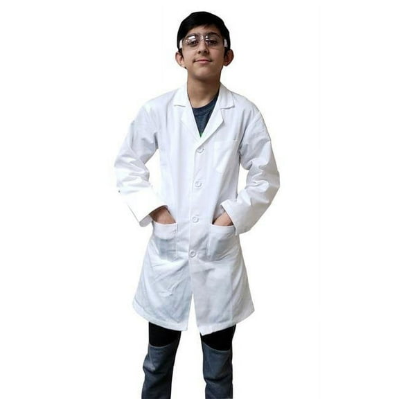 DR Uniforms 2015048 Kids Lab Coat, White - Size 12 to 14
