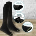 thumbnail image 3 of Meso Women's 5 Pairs Pack Truly Beautiful Knee-High Cotton Socks. Soft, Comfortable and Durable Size 6-9 M158212 5pc3 Black, 3 of 4