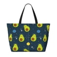 thumbnail image 2 of Xecao Avocado in Space for versatile beach bag for women includes zipper pockets and waterproof material, ideal for vacations and adventures., 2 of 7