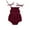Wine, variant on Baby Girl Romper Summer Toddler Baby Girl Clothes Sleeveless Smocked Bodysuit Infant Bow Shoulder One-Piece Jumpsuit