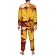 thumbnail image 5 of Mens Pajamas Set - Vibrant Multicolor Maple Leaves Comfy Long Sleeve Button Up Pajama Sets for Men 2 Piece, Soft Sleepwear Nightwear Pjs Lounge Sets for Men with Pockets, 5 of 5