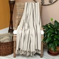 thumbnail image 5 of Parkland Collection  52 x 67 in. Robby Transitional Beige Woven Handloom Throw, 5 of 5