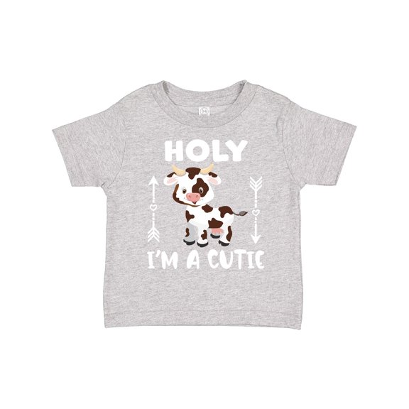 Inktastic I'm a Cutie White and Brown Holstein Cow with Arrows Boys or Girls Toddler T-Shirt