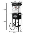 thumbnail image 2 of Popcorn Machine with Cart - Foundation 6oz Popper with Stainless-Steel Kettle, Heated Warming Tray, and Old Maids Drawer by Great Northern Popcorn (Black), 2 of 2