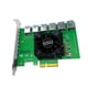thumbnail image 2 of Adaptador PCI-E a USB 3.0 Placa convertidora PCI-Express 4X Extender 20Gbps Accesorios para minería de computadoras Suministros para PC de escritorio 6 puertos Kearding EL005577-00B, 2 of 2