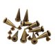 thumbnail image 4 of 10 Conjuntos Tornillos De Aleación Tornillos De Cono Trasero Remaches Para Zapatos De Cuero Bolsas Decoración Bronce 10x25mm Zulema Spike Rivet Studs for Craft, 4 of 6